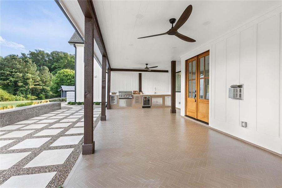 Exterior details and patio area of a home in , Canton (Image 32).