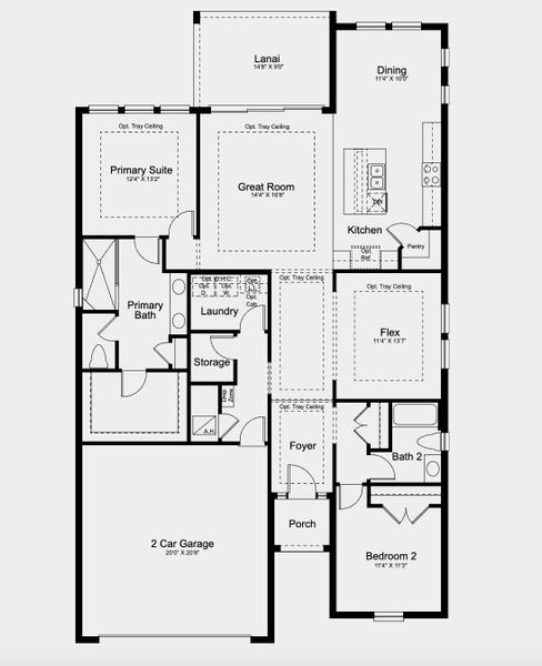 2D floor plan layout for the Monte by Taylor Morrison in Esplanade at Coasterra, Palmetto, FL (Image 3). 2D floor plan layout for the Monte by Taylor Morrison in Esplanade at Coasterra, Palmetto, FL (Image 3).