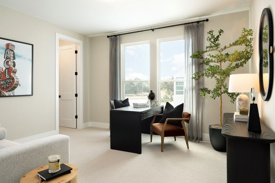 Furnished interior view inside a new home in Novel, Austin (Image 12).