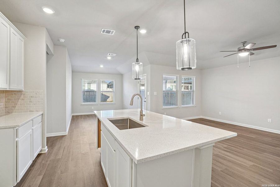 Furnished interior view inside a new home in Kallison Ranch, San Antonio (Image 11). Furnished interior view inside a new home in Kallison Ranch, San Antonio (Image 11).