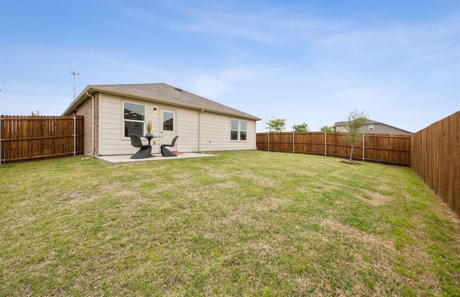 Spacious backyard