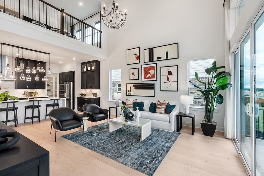 Representative furnished interior of a home built from the Linden by Tri Pointe Homes in Lagos Reserve, Manor (Image 22).