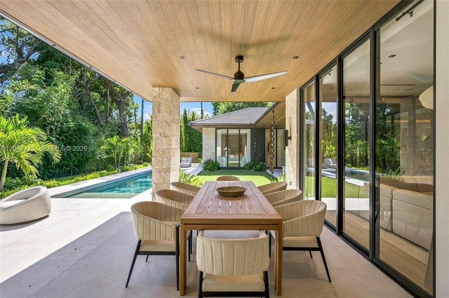 Exterior details and patio area of a home in , Miami (Image 28). Exterior details and patio area of a home in , Miami (Image 28).