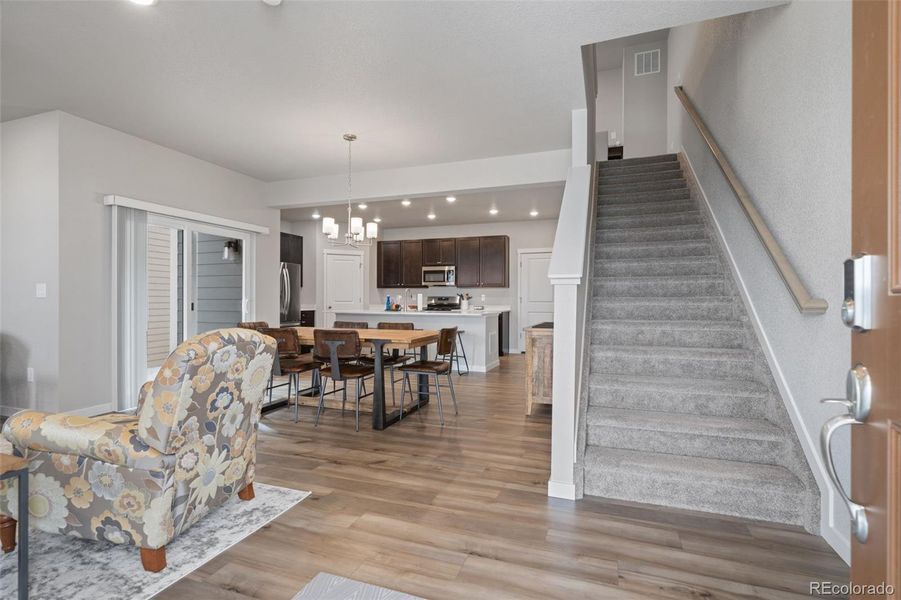 Furnished interior view inside a new home in , Colorado Springs (Image 6). Furnished interior view inside a new home in , Colorado Springs (Image 6).