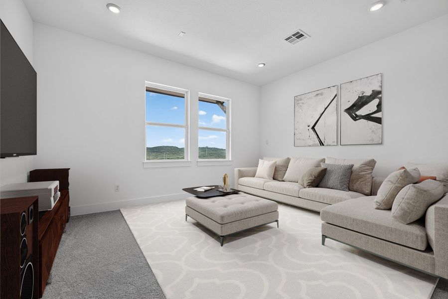 Furnished interior view inside a new home in Travisso, Leander (Image 25).