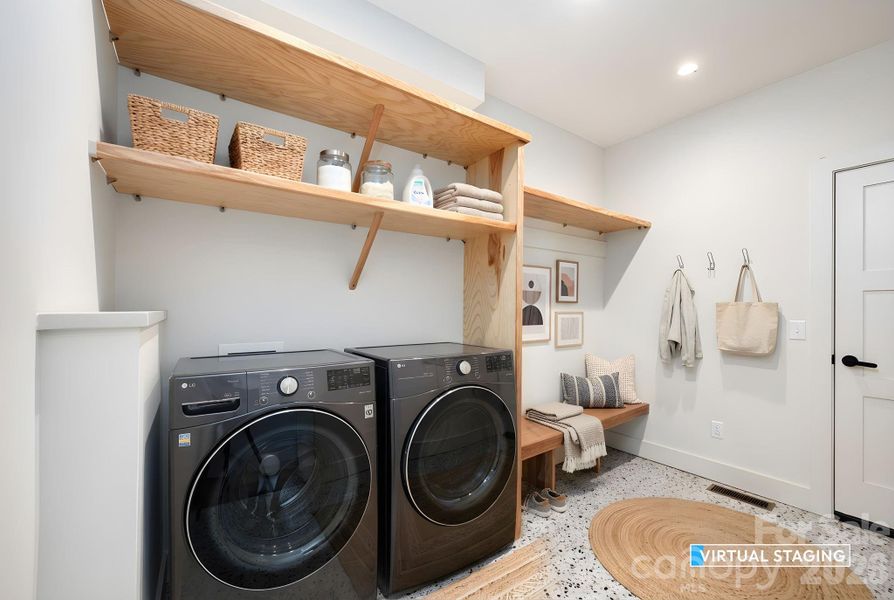 Main Level Mud Room/Laundry Room (Virtually Staged)