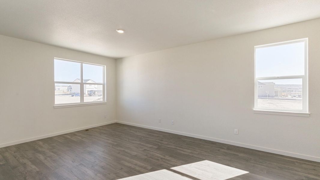 Representative unfurnished interior of a home built from the Sparrow by D.R. Horton in The Ridge at Lorson Ranch, Colorado Springs (Image 15). Representative unfurnished interior of a home built from the Sparrow by D.R. Horton in The Ridge at Lorson Ranch, Colorado Springs (Image 15).