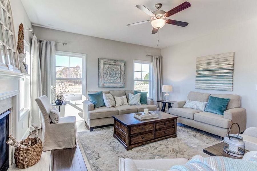 Representative furnished interior of a home built from the Drayton by Caviness & Cates Communities in Bartlett Manor, Youngsville (Image 27).