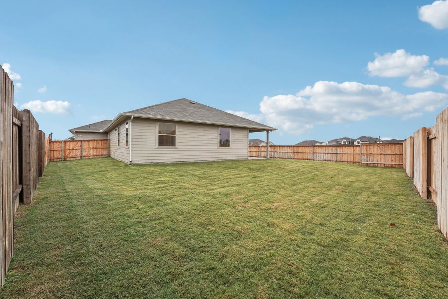 Exterior details and patio area of a home in Crosswinds, Kyle (Image 4). Exterior details and patio area of a home in Crosswinds, Kyle (Image 4).