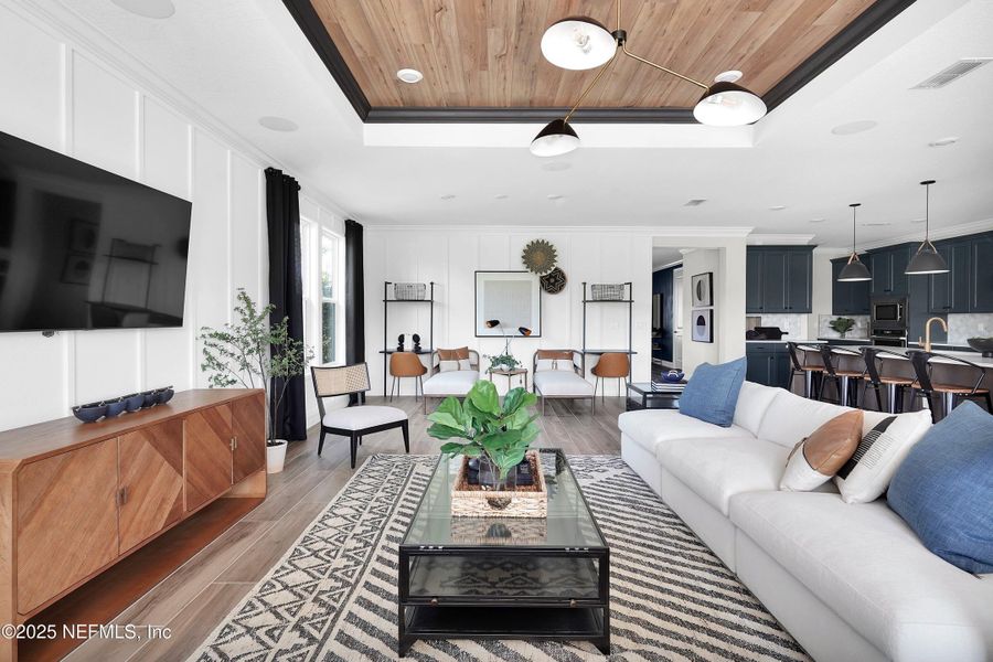 Furnished interior view inside a new home in Del Webb Wildlight, Yulee (Image 7). Furnished interior view inside a new home in Del Webb Wildlight, Yulee (Image 7).