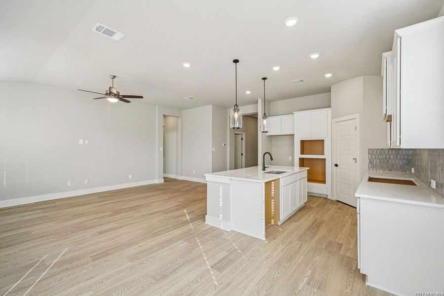 Furnished interior view inside a new home in Estancia Ranch - Classic Series, San Antonio (Image 8).