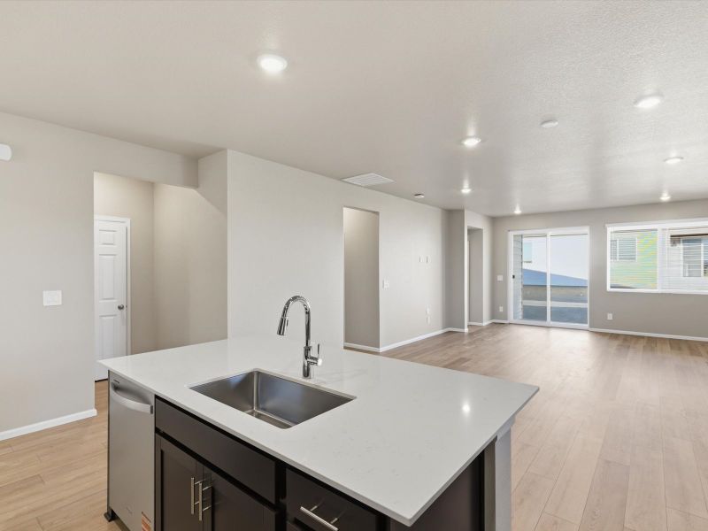 Furnished interior view inside a new home in Buffalo Highlands: The Canyon Collection, Commerce City (Image 6).