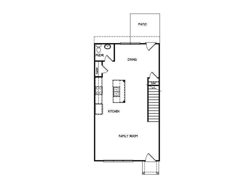2D floor plan layout for the The Sanford by My Home Communities in Champion’s Walk, Athens, GA (Image 3).