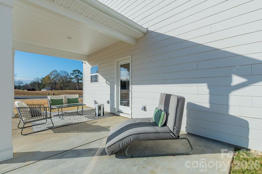 Exterior details and patio area of a home in Green Acres, Concord (Image 4).