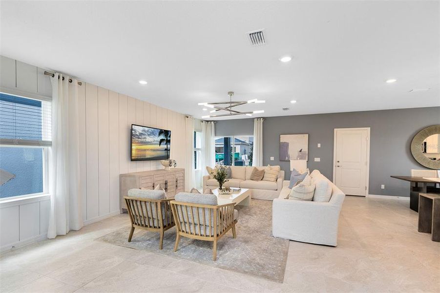 Furnished interior view inside a new home in Parkside Trails, Clermont (Image 4).