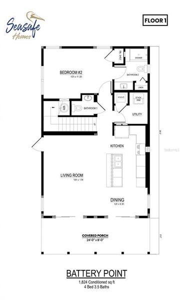 2D floor plan layout of this home in , Gulfport, FL (Image 6). 2D floor plan layout of this home in , Gulfport, FL (Image 6).
