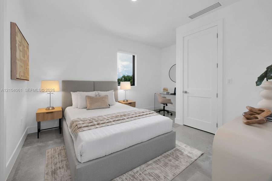 Furnished interior view inside a new home in , Miami (Image 29).