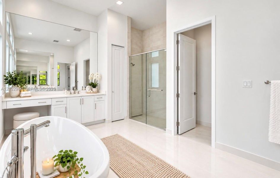 Furnished interior view inside a new home in , Boca Raton (Image 34).