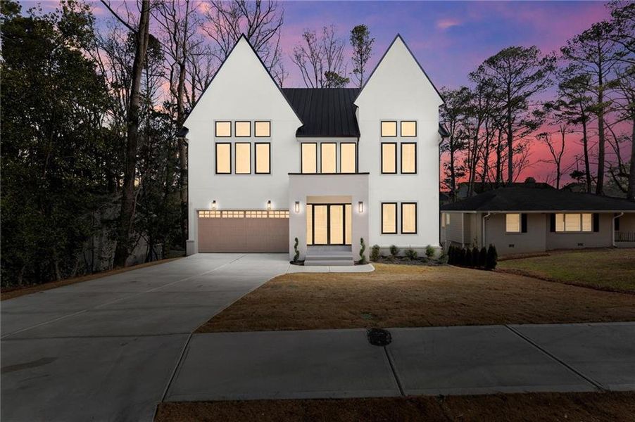 Front exterior of a new home in , Brookhaven, GA, highlighting curb appeal (Image 27). Front exterior of a new home in , Brookhaven, GA, highlighting curb appeal (Image 27).