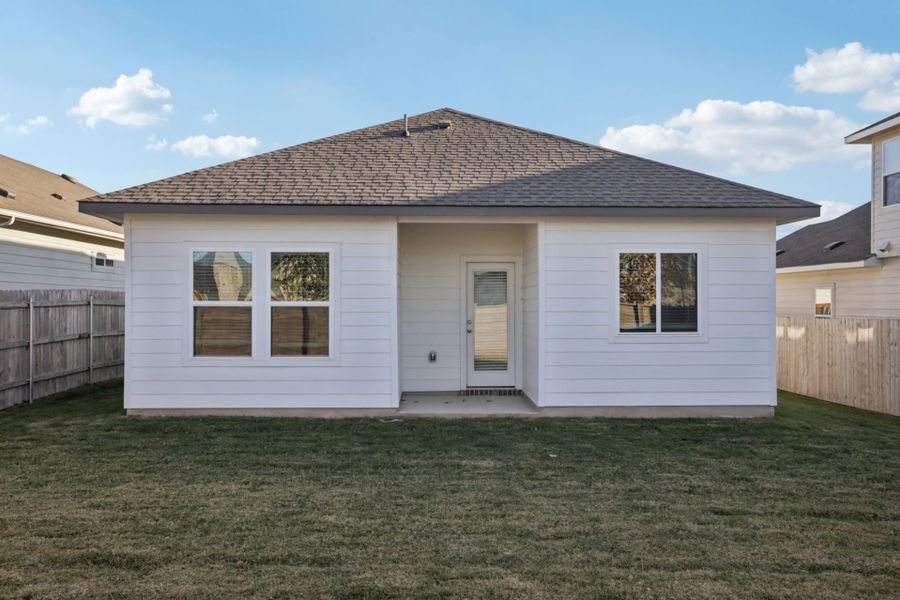 Exterior details and patio area of a home in Sonterra, Jarrell (Image 3).