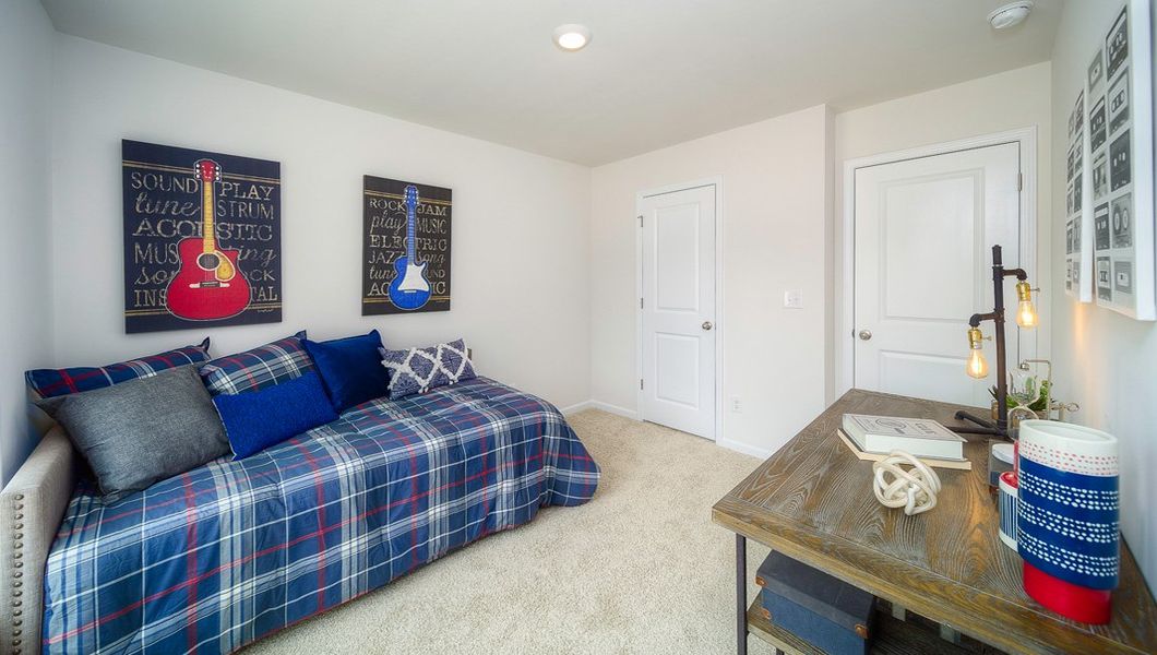 Furnished interior view inside a new home in Townes at Tap Root Farms, Fletcher (Image 28). Furnished interior view inside a new home in Townes at Tap Root Farms, Fletcher (Image 28).
