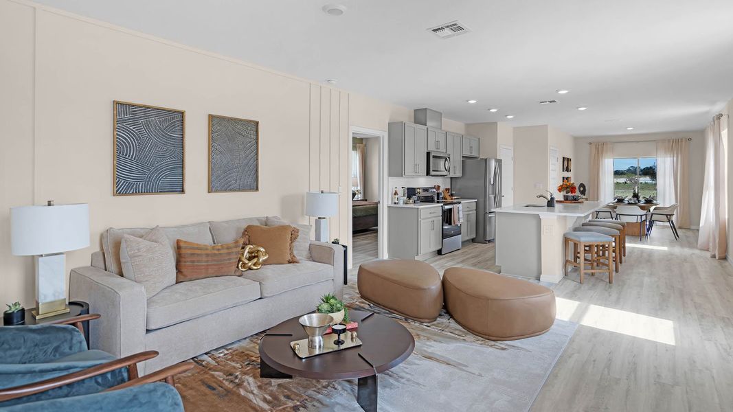 Furnished interior view inside a new home in Harmony at Lake Eloise, Winter Haven (Image 14).