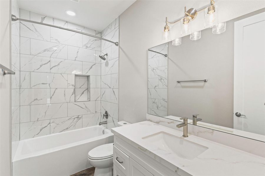 Furnished interior view inside a new home in , Matagorda (Image 9).
