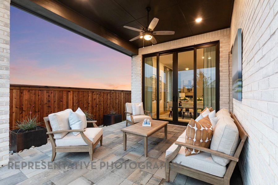 Exterior details and patio area of a home in Wolf Ranch, Georgetown (Image 3).