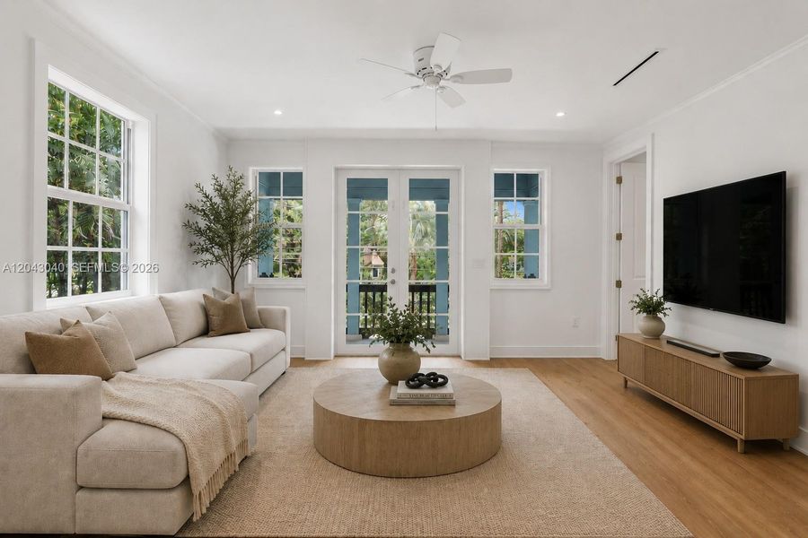 Furnished interior view inside a new home in , South Miami (Image 36).