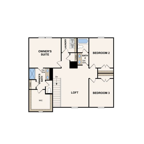2D floor plan layout of this home in Barton Hills, Spring Hill, TN (Image 3).