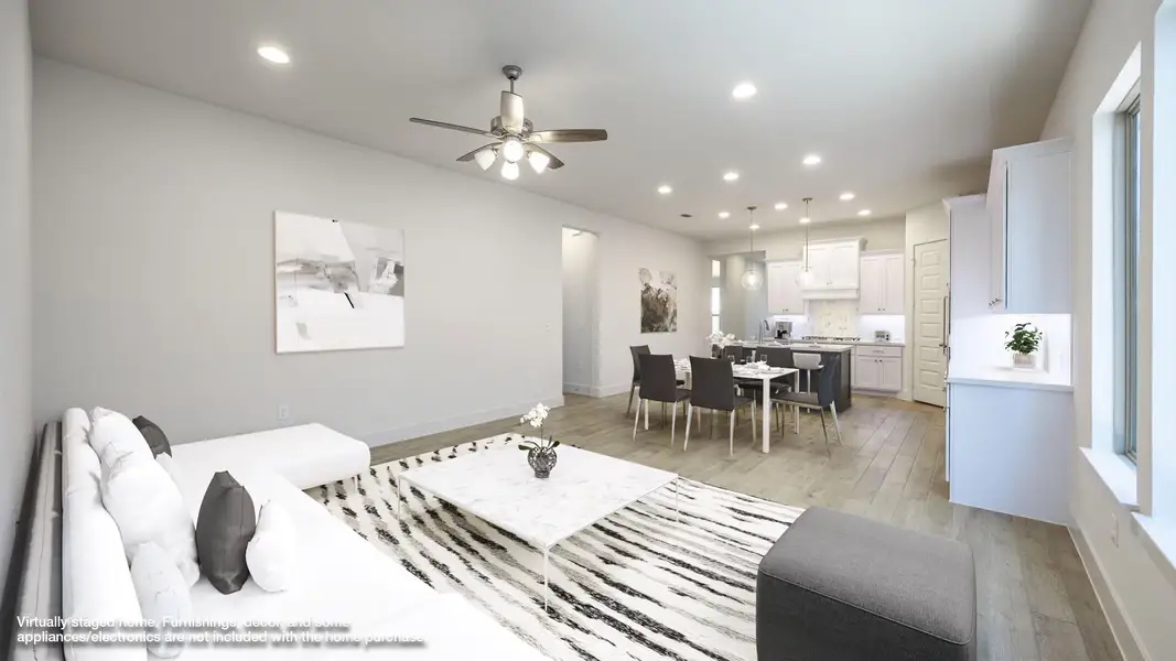 Furnished interior view inside a new home in Easton Park 40', Austin (Image 4).