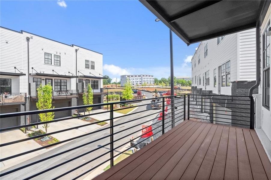 Exterior details and patio area of a home in The Gathering – Alpharetta, Alpharetta (Image 23).