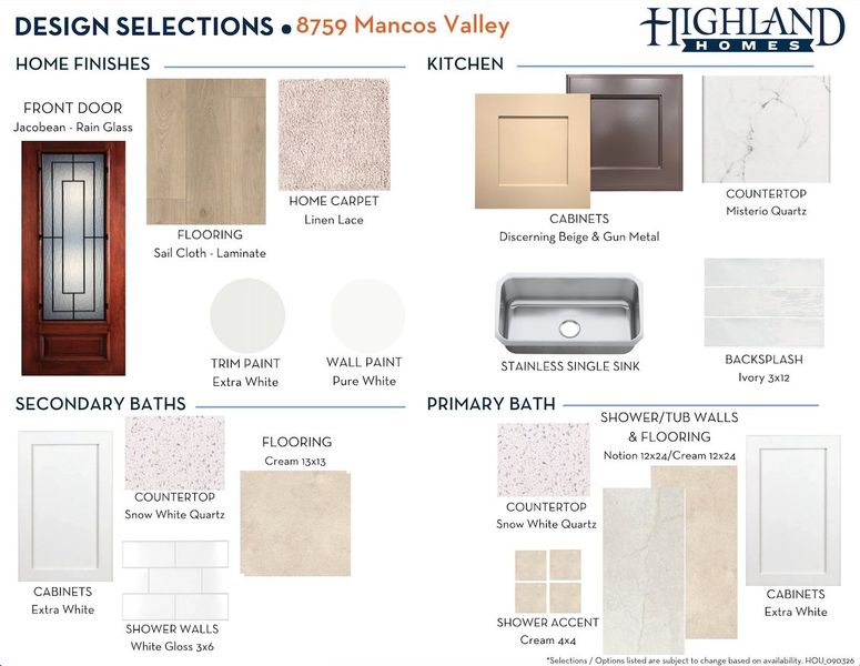 Sample of building materials used in homes in The Highlands, Porter (Image 43). Sample of building materials used in homes in The Highlands, Porter (Image 43).
