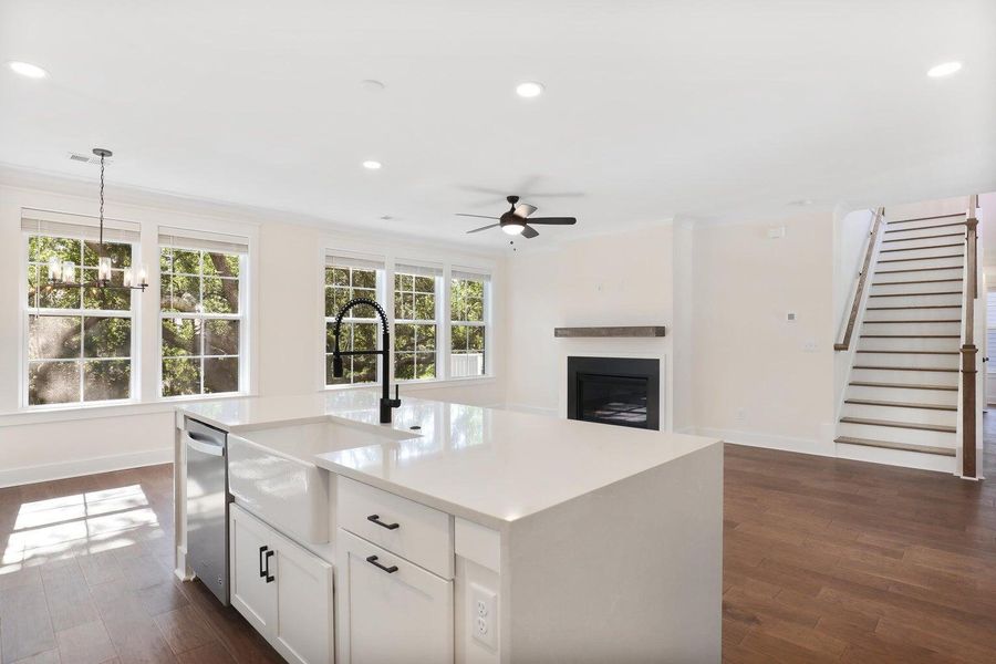 Furnished interior view inside a new home in Overlook at Copahee Sound, Awendaw (Image 9).