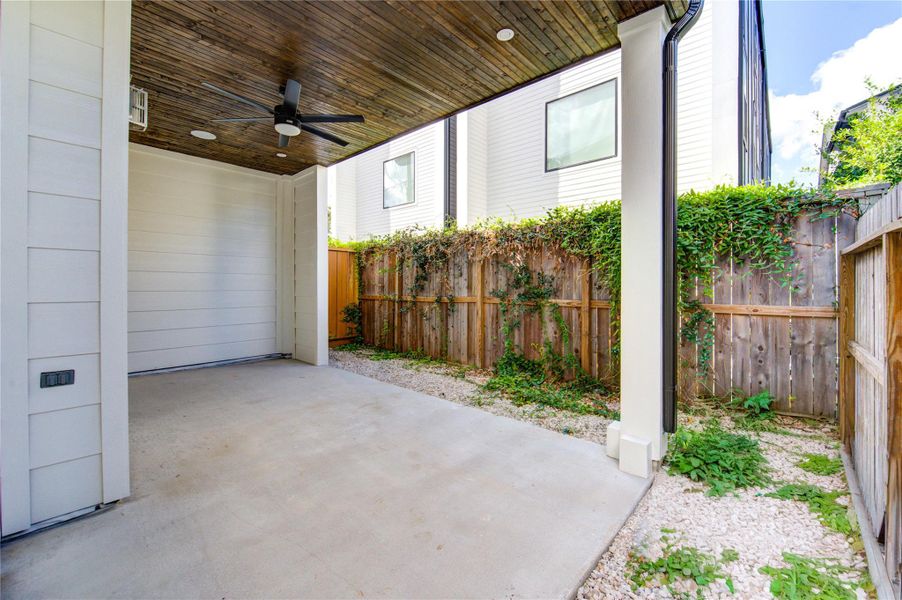 Exterior details and patio area of a home in , Houston (Image 27).