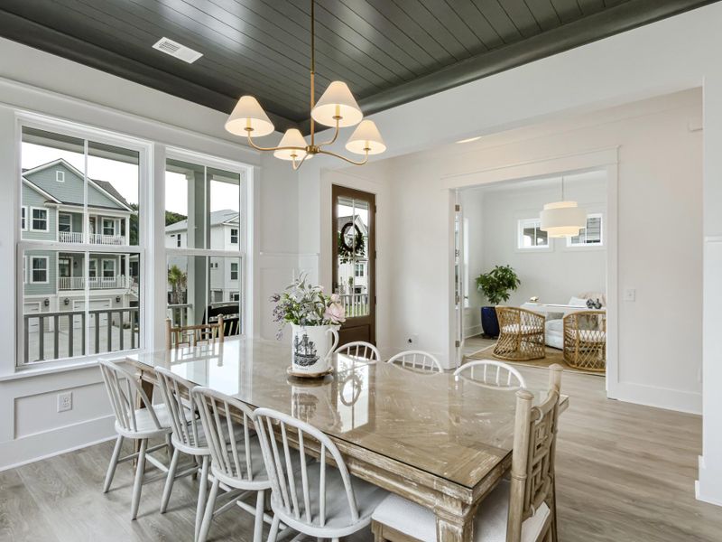 Furnished interior view inside a new home in Overlook at Copahee Sound, Awendaw (Image 11).