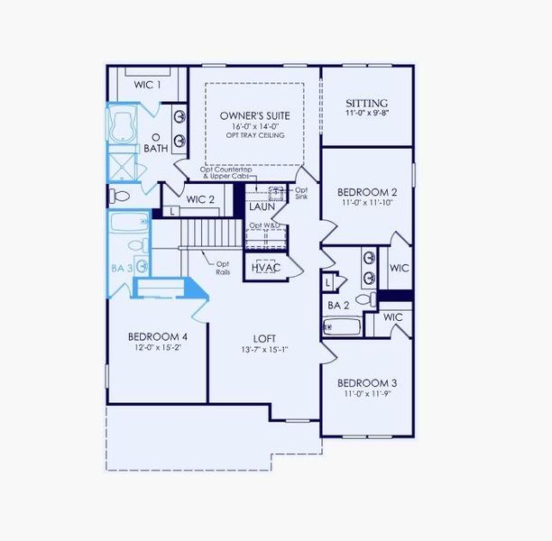2D floor plan layout of this home in Arden, Cumming, GA (Image 4).