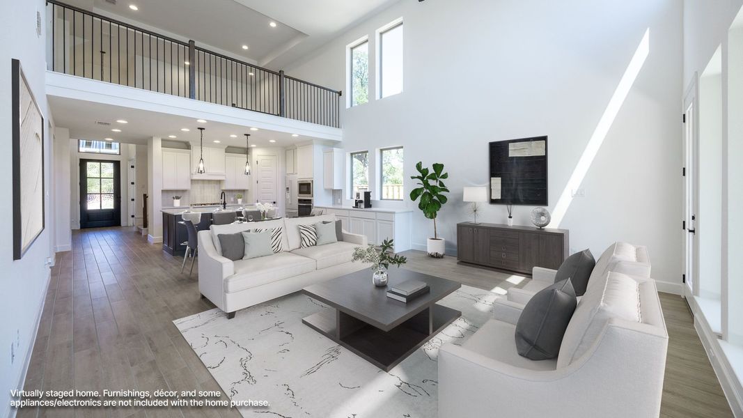 Furnished interior view inside a new home in Parmer Ranch, Georgetown (Image 4).