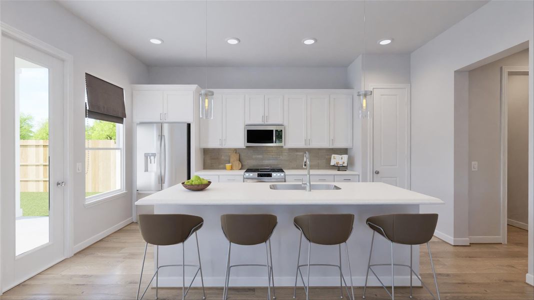 Furnished interior view inside a new home in The Villas Collection at Novel, Austin (Image 16).