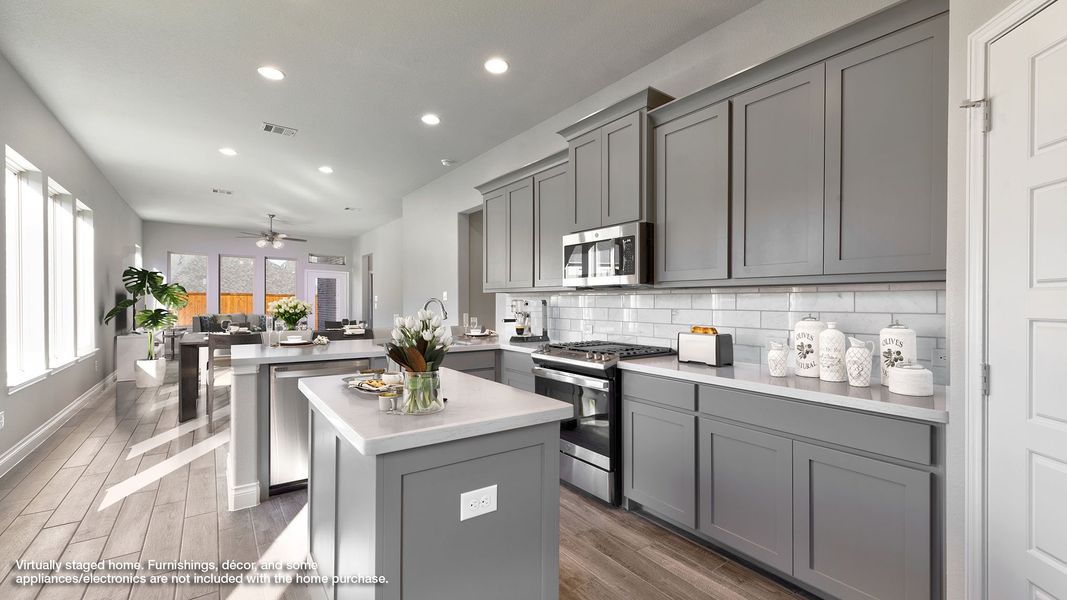 Representative furnished interior of a home built from the 1593W by Perry Homes in Santa Rita Ranch Tierra Rosa, Liberty Hill (Image 9).