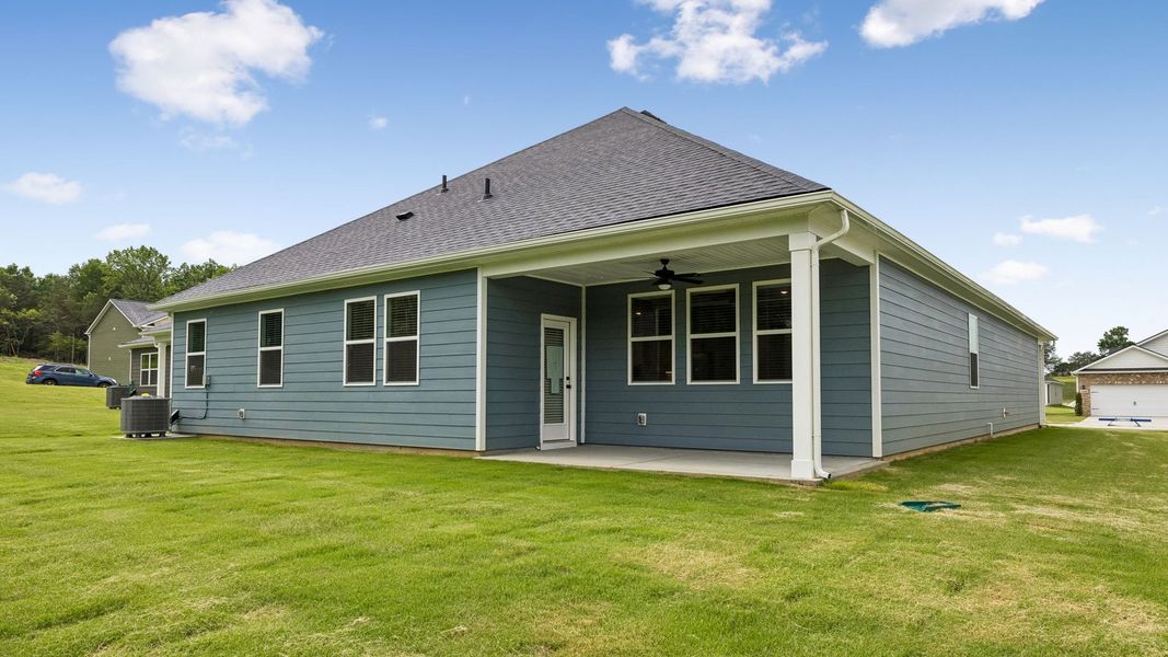 Exterior details and patio area of a home in Reserve at Hickory Ridge, Columbia (Image 28).