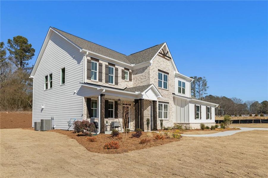 Exterior details and patio area of a home in Autumn Brook, Canton (Image 25).