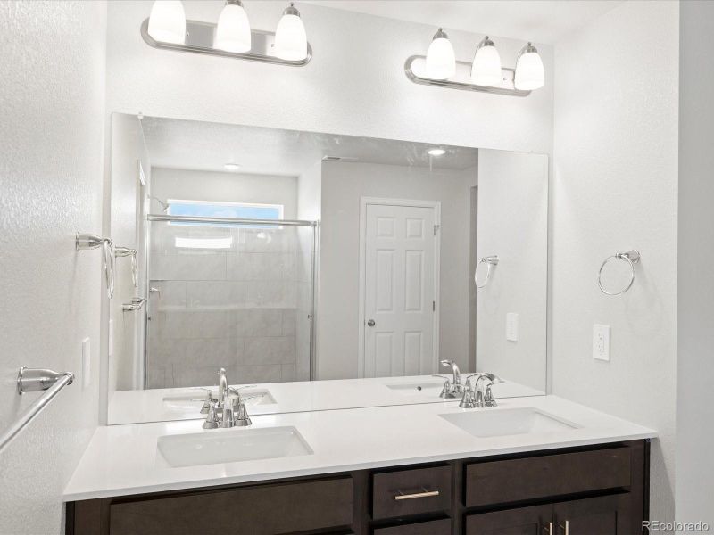 Furnished interior view inside a new home in Buffalo Highlands: The Canyon Collection, Commerce City (Image 10).