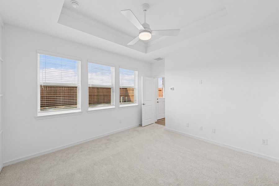 Spacious primary suite