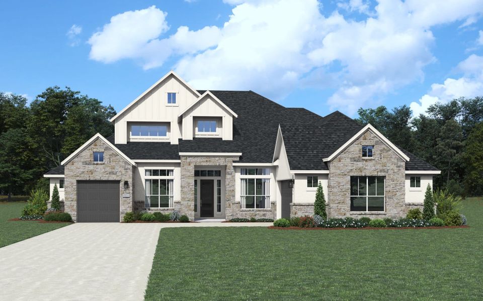 Front exterior of a home in the Caliza Reserve community, located in Boerne, TX (Image 13).