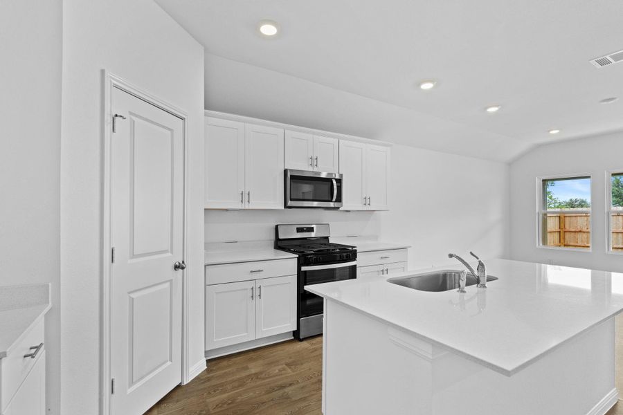 Furnished interior view inside a new home in Paramount, Kyle (Image 9). Furnished interior view inside a new home in Paramount, Kyle (Image 9).