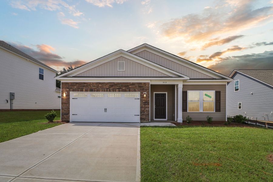 Representative exterior photo of a completed home built from the Talbot II by Great Southern Homes in Southbridge, Sumter, SC (Image 21).