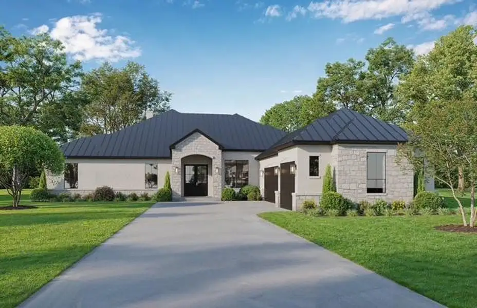Front exterior of a new home in , Georgetown, TX, highlighting curb appeal (Image 2). Front exterior of a new home in , Georgetown, TX, highlighting curb appeal (Image 2).