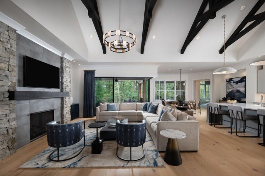 Furnished interior view inside a new home in , Dahlonega (Image 13). Furnished interior view inside a new home in , Dahlonega (Image 13).