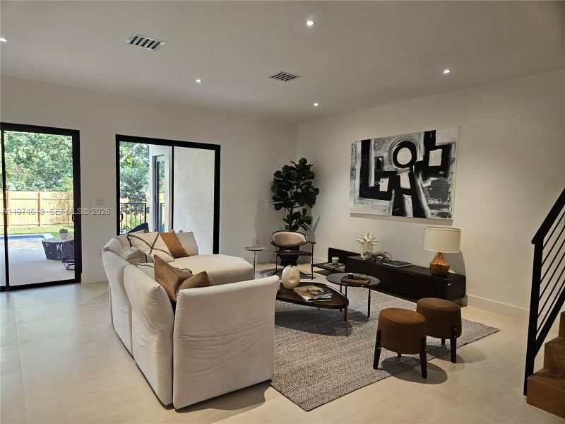 Furnished interior view inside a new home in , Miami (Image 6).